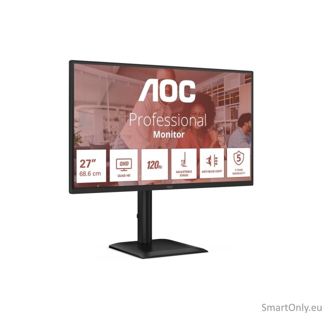 AOC | Q27E4CV | 27 " | IPS | QHD | 16:9 | 120 Hz | 4 ms | 2560 x 1440 pixels | 350 cd/m² | HDMI ports quantity 1 | Black 14
