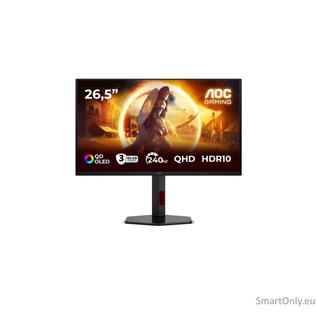 AOC | Q27G4ZDR | 27 " | QD-OLED | QHD | 16:9 | 240 Hz | 0.03 ms | 2560 x 1440 pixels | 400 cd/m² | HDMI ports quantity 2 | Black 22 AOC | Q27G4ZDR | 27 " | QD-OLED | QHD | 16:9 | 240 Hz | 0.03 ms | 2560 x 1440 pixels | 400 cd/m² | HDMI ports quantity 2 | Black 22