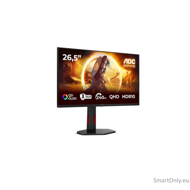 AOC | Q27G4ZDR | 27 " | QD-OLED | QHD | 16:9 | 240 Hz | 0.03 ms | 2560 x 1440 pixels | 400 cd/m² | HDMI ports quantity 2 | Black 26 AOC | Q27G4ZDR | 27 " | QD-OLED | QHD | 16:9 | 240 Hz | 0.03 ms | 2560 x 1440 pixels | 400 cd/m² | HDMI ports quantity 2 | Black 26