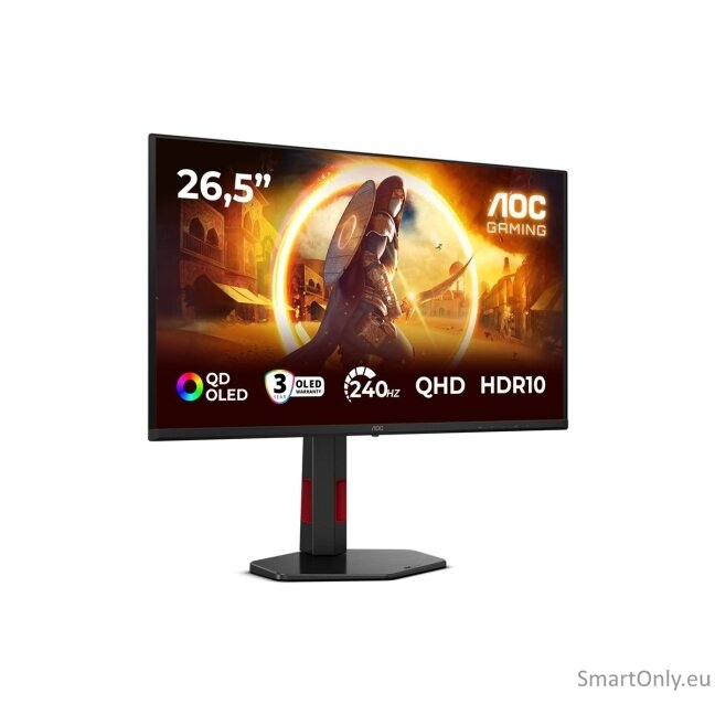 AOC | Q27G4ZDR | 27 " | QD-OLED | QHD | 16:9 | 240 Hz | 0.03 ms | 2560 x 1440 pixels | 400 cd/m² | HDMI ports quantity 2 | Black 12 AOC | Q27G4ZDR | 27 " | QD-OLED | QHD | 16:9 | 240 Hz | 0.03 ms | 2560 x 1440 pixels | 400 cd/m² | HDMI ports quantity 2 | Black 12