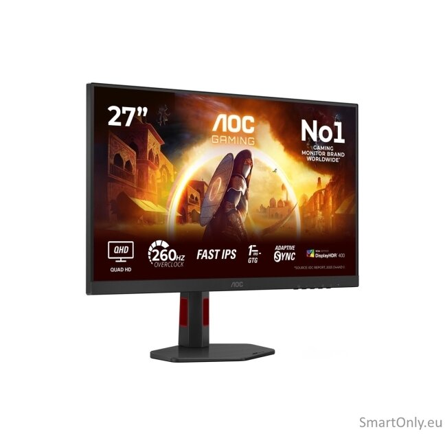 AOC | Q27G4ZR | 27 " | Fast IPS | QHD | 16:9 | 240 Hz | 1 ms | 2560 x 1440 pixels | 400 cd/m² | HDMI ports quantity 2 | Black 21 AOC | Q27G4ZR | 27 " | Fast IPS | QHD | 16:9 | 240 Hz | 1 ms | 2560 x 1440 pixels | 400 cd/m² | HDMI ports quantity 2 | Black 21