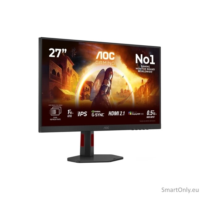 AOC | U27G4R | 27 " | Fast IPS | UHD | 16:9 | 120 Hz | 1 ms | 3840 x 2160 pixels | 400 cd/m² | HDMI ports quantity 2 | Black 41 AOC | U27G4R | 27 " | Fast IPS | UHD | 16:9 | 120 Hz | 1 ms | 3840 x 2160 pixels | 400 cd/m² | HDMI ports quantity 2 | Black 41