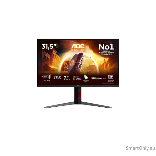 AOC U32G4U | 32 " | Fast IPS | UHD | 16:9 | 160 Hz | 1 ms | 3840 x 2160 pixels | 450 cd/m² | HDMI ports quantity 2 | Black 17 AOC U32G4U | 32 " | Fast IPS | UHD | 16:9 | 160 Hz | 1 ms | 3840 x 2160 pixels | 450 cd/m² | HDMI ports quantity 2 | Black 17