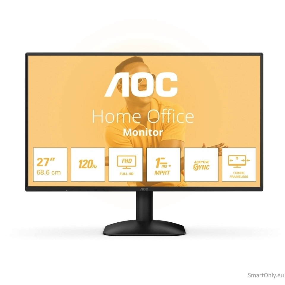 AOC | 27B31H | 27 " | IPS | FHD | 16:9 | 120 Hz | 1 ms | 1920 x 1080 pixels | 300 cd/m² | HDMI ports quantity 1 | Black 1