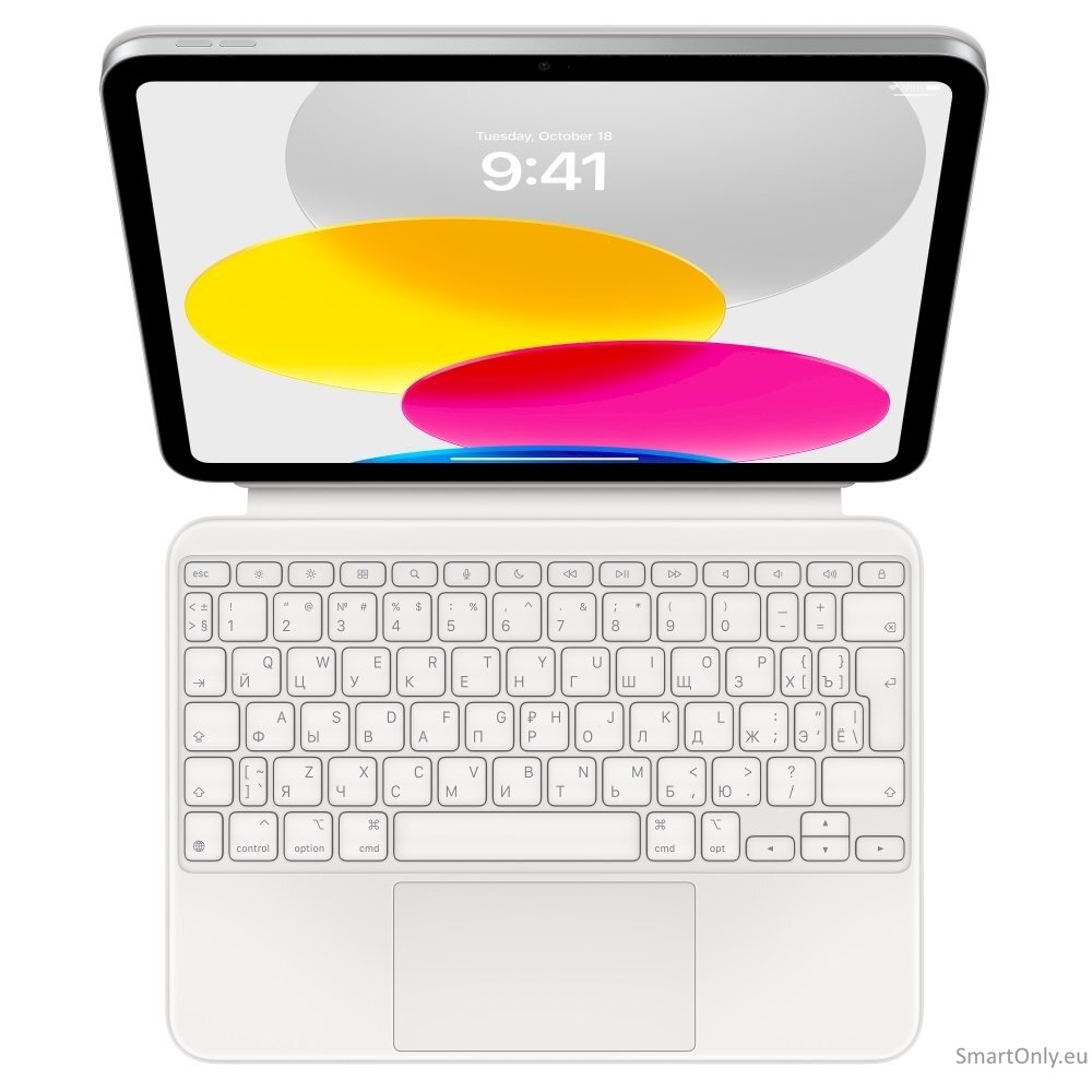 Apple Magic Keyboard Folio for iPad (10th generation) Compact Keyboard Wireless Comfortable typing experience with a scissor mechanism with 1mm travel. Large click-anywhere trackpad supports Multi‑Touch gestures and the cursor in iPadOS. 14-key functi Apple Magic Keyboard Folio for iPad (10th generation) Compact Keyboard Wireless Comfortable typing experience with a scissor mechanism with 1mm travel. Large click-anywhere trackpad supports Multi‑Touch gestures and the cursor in iPadOS. 14-key functi