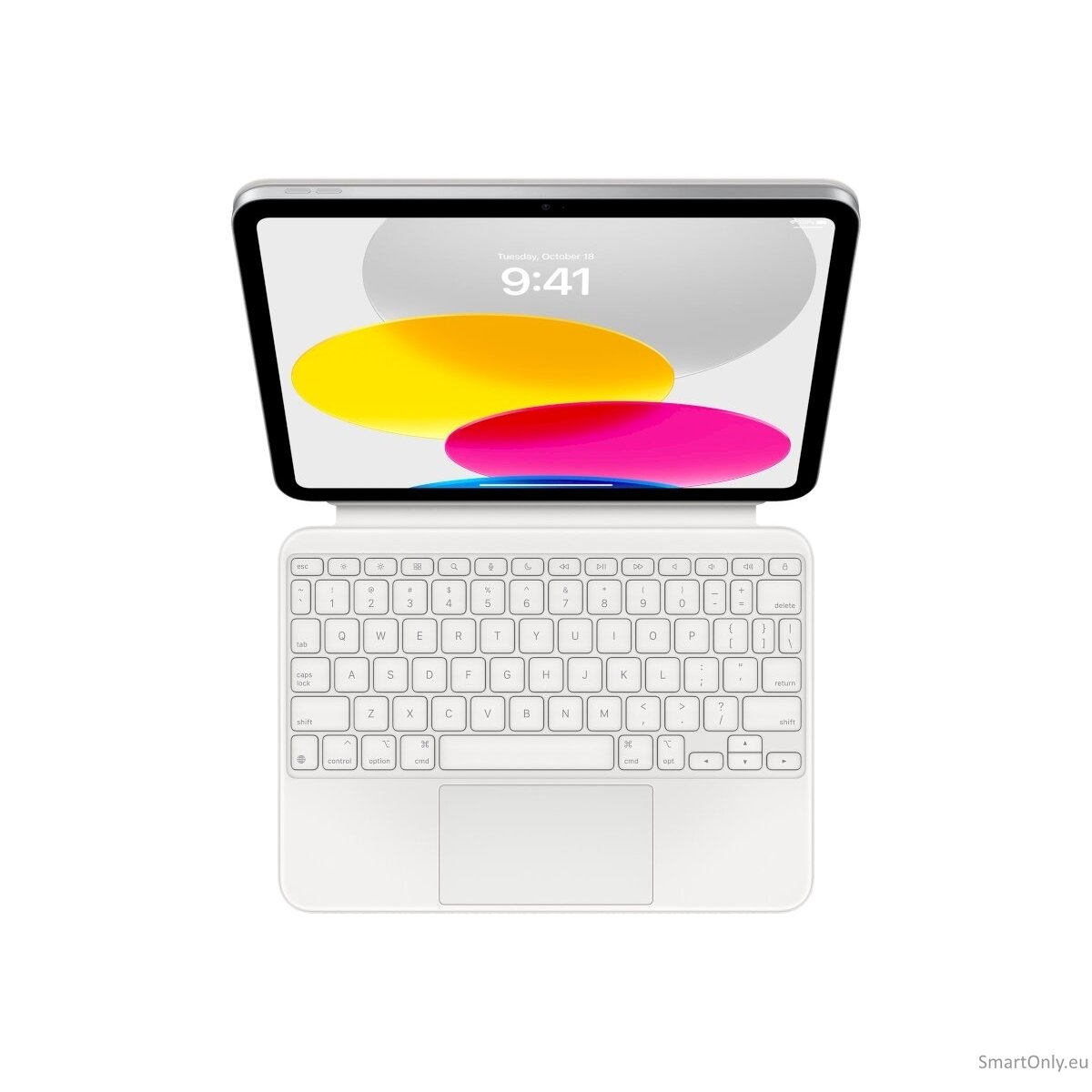 Apple Magic Keyboard Folio for iPad (10th generation) Compact Keyboard Wireless Comfortable typing experience with a scissor mechanism with 1mm travel. Large click-anywhere trackpad supports Multi‑Touch gestures and the cursor in iPadOS. 14-key functi 4 Apple Magic Keyboard Folio for iPad (10th generation) Compact Keyboard Wireless Comfortable typing experience with a scissor mechanism with 1mm travel. Large click-anywhere trackpad supports Multi‑Touch gestures and the cursor in iPadOS. 14-key functi 4