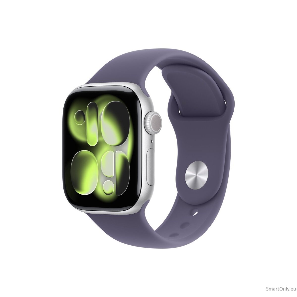 Apple Watch Series 11 GPS + Cellular 42mm Silver Aluminium Case with Purple Fog Sport Band - M/L