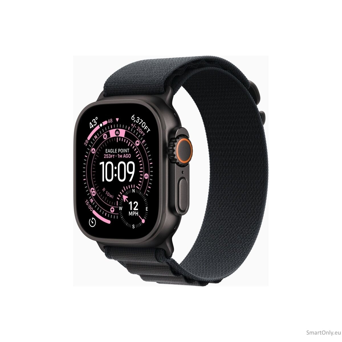 Apple Watch Ultra 3 GPS + Cellular 49mm Black Titanium Case with Black Alpine Loop - Medium