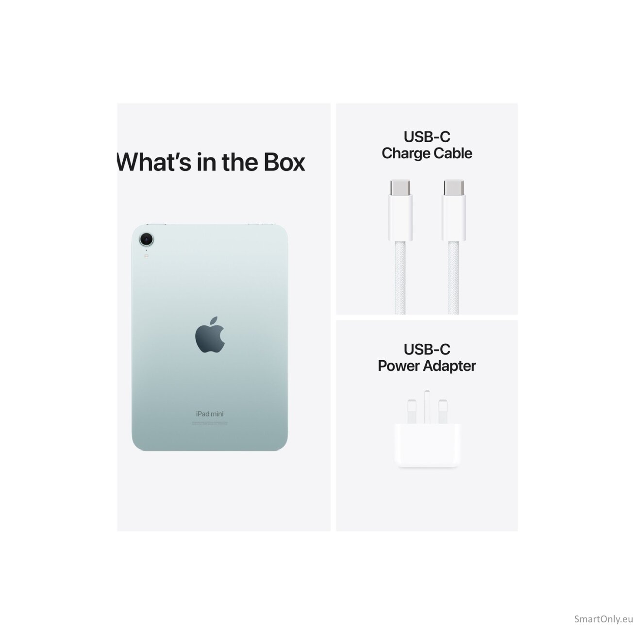 Apple | iPad mini | 8.3 " | Blue | IPS | 2266 x 1488 pixels | Apple A17 Pro | 512 GB | Wi-Fi | Front camera | 12 MP | Rear camera | 12 MP | Bluetooth | 5.3 | iPadOS | USB-C charging cable 2 Apple | iPad mini | 8.3 " | Blue | IPS | 2266 x 1488 pixels | Apple A17 Pro | 512 GB | Wi-Fi | Front camera | 12 MP | Rear camera | 12 MP | Bluetooth | 5.3 | iPadOS | USB-C charging cable 2