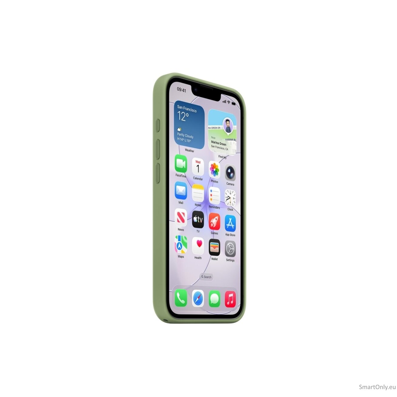 Apple iPhone 17e Silicone Case with MagSafe – Light Moss 3