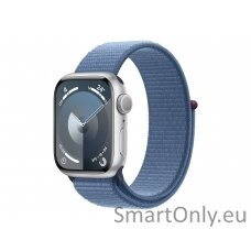 Apple Watch Series 9 GPS 41mm Silver Aluminium Case with Winter Blue Sport Loop Apple