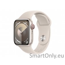 Apple Watch Series 9 GPS + Cellular 41mm Starlight Aluminium Case with Starlight Sport Band - M/L Apple