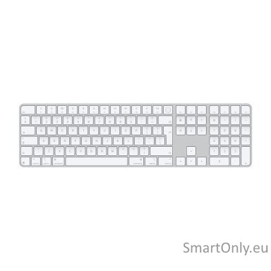 Apple Magic Keyboard with Touch ID and Numeric Keypad | Keyboard | Wireless | English | White Apple Magic Keyboard with Touch ID and Numeric Keypad | Keyboard | Wireless | English | White