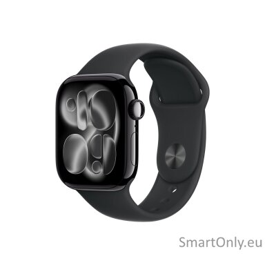 Apple Watch Series 11 GPS + Cellular 42mm Jet Black Aluminium Case with Black Sport Band - M/L Apple Watch Series 11 GPS + Cellular 42mm Jet Black Aluminium Case with Black Sport Band - M/L