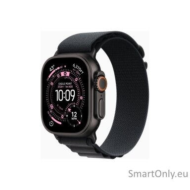 Apple Watch Ultra 3 GPS + Cellular 49mm Black Titanium Case with Black Alpine Loop - Large