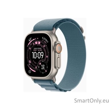 Apple Watch Ultra 3 GPS + Cellular 49mm Natural Titanium Case with Light Blue Alpine Loop - Medium Apple Watch Ultra 3 GPS + Cellular 49mm Natural Titanium Case with Light Blue Alpine Loop - Medium
