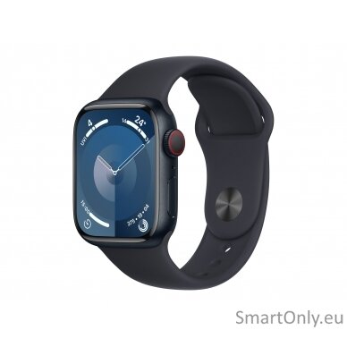 Apple Watch Series 9 GPS + Cellular 41mm Midnight Aluminium Case with Midnight Sport Band - S/M Apple