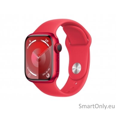 Apple Watch Series 9 GPS + Cellular 41mm (PRODUCT)RED Aluminium Case with (PRODUCT)RED Sport Band - S/M Apple