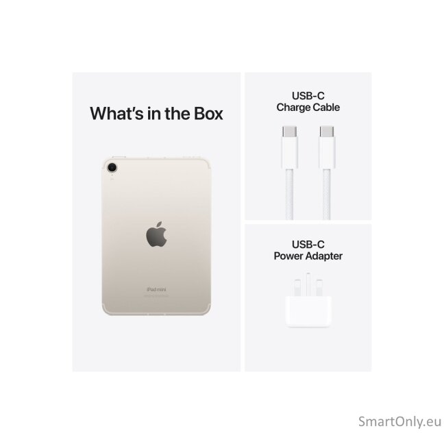 Apple iPad Mini (A17 Pro) Wi-Fi + Cellular 128GB Starlight 7 Apple iPad Mini (A17 Pro) Wi-Fi + Cellular 128GB Starlight 7