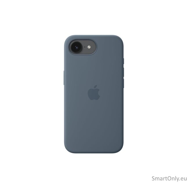 Apple iPhone 17e Silicone Case with MagSafe – Anchor Blue | Apple