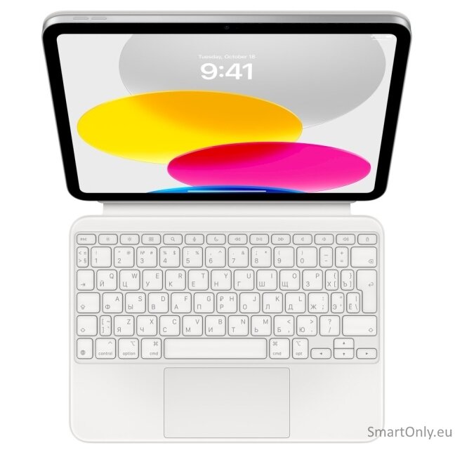 Apple Magic Keyboard Folio for iPad (10th generation) Compact Keyboard Wireless Comfortable typing experience with a scissor mechanism with 1mm travel. Large click-anywhere trackpad supports Multi‑Touch gestures and the cursor in iPadOS. 14-key functi Apple Magic Keyboard Folio for iPad (10th generation) Compact Keyboard Wireless Comfortable typing experience with a scissor mechanism with 1mm travel. Large click-anywhere trackpad supports Multi‑Touch gestures and the cursor in iPadOS. 14-key functi