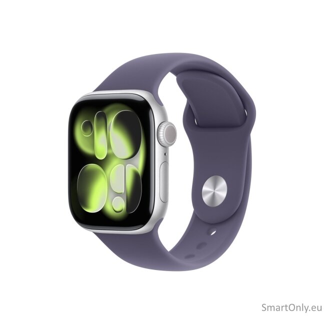 Apple Watch Series 11 GPS + Cellular 42mm Silver Aluminium Case with Purple Fog Sport Band - M/L Apple Watch Series 11 GPS + Cellular 42mm Silver Aluminium Case with Purple Fog Sport Band - M/L