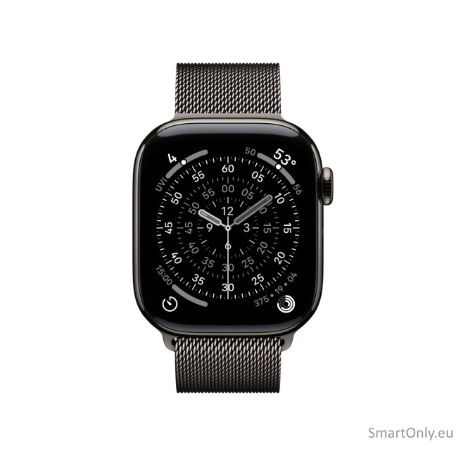 Apple Watch Series 11 GPS + Cellular 42mm Slate Titanium Case with Slate Milanese Loop 1
