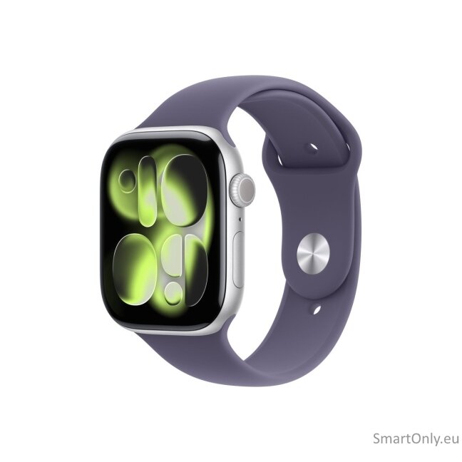 Apple Watch Series 11 GPS + Cellular 46mm Silver Aluminium Case with Purple Fog Sport Band - S/M Apple Watch Series 11 GPS + Cellular 46mm Silver Aluminium Case with Purple Fog Sport Band - S/M