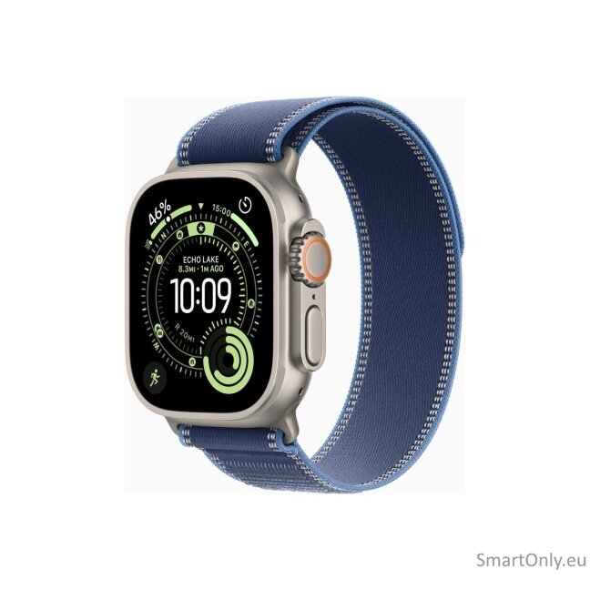 Apple Watch Ultra 3 GPS + Cellular 49mm Natural Titanium Case with Blue/Bright Blue Trail Loop - S/M Apple Watch Ultra 3 GPS + Cellular 49mm Natural Titanium Case with Blue/Bright Blue Trail Loop - S/M