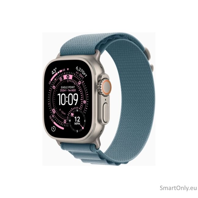 Apple Watch Ultra 3 GPS + Cellular 49mm Natural Titanium Case with Light Blue Alpine Loop - Medium Apple Watch Ultra 3 GPS + Cellular 49mm Natural Titanium Case with Light Blue Alpine Loop - Medium