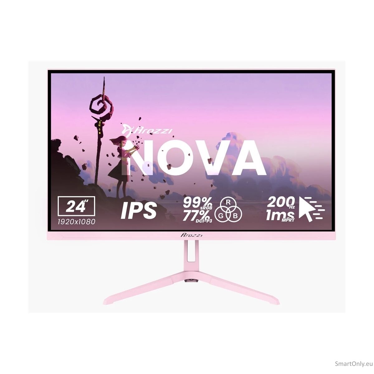 Arozzi | Nova | 24 " | IPS | 16:9 | 200 Hz | 1 ms | 1920 x 1080 pixels | 300 cd/m² | HDMI ports quantity 1 | Pink 8