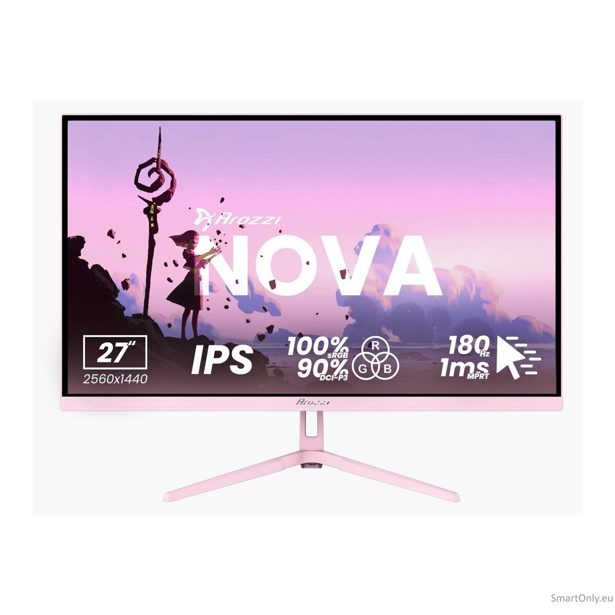 Arozzi | Nova | 27 " | IPS | QHD | 16:9 | 180 Hz | 1 ms | 2560 x 1440 pixels | 350 cd/m² | HDMI ports quantity 2 | Pink 7