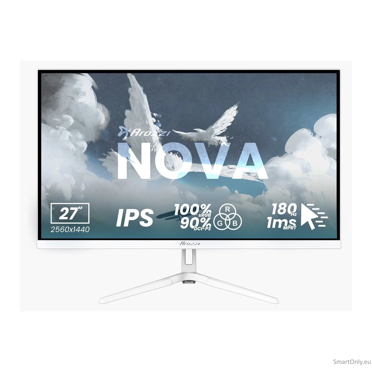 Arozzi | Nova | 27 " | IPS | QHD | 16:9 | 180 Hz | 1 ms | 2560 x 1440 pixels | 350 cd/m² | HDMI ports quantity 2 | White 7 Arozzi | Nova | 27 " | IPS | QHD | 16:9 | 180 Hz | 1 ms | 2560 x 1440 pixels | 350 cd/m² | HDMI ports quantity 2 | White 7