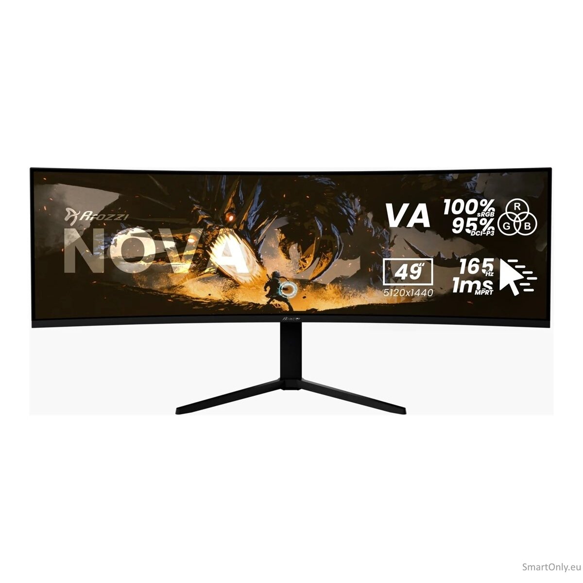 Arozzi | Nova | 49 " | VA | 32:9 | 165 Hz | 4 ms | 5120 x 1440 pixels | 350 cd/m² | HDMI ports quantity 2 | Black 22 Arozzi | Nova | 49 " | VA | 32:9 | 165 Hz | 4 ms | 5120 x 1440 pixels | 350 cd/m² | HDMI ports quantity 2 | Black 22