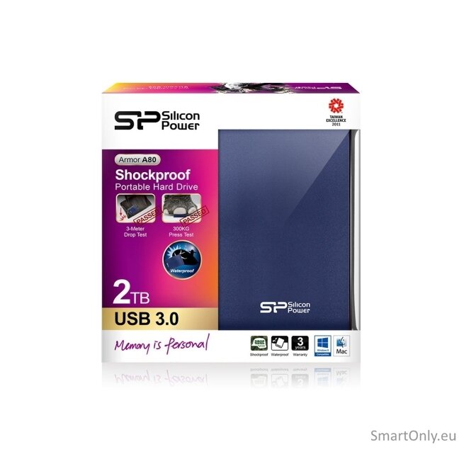 Armor A80 2TB | 2000 GB | 2.5 " | USB 3.1 | Blue 6