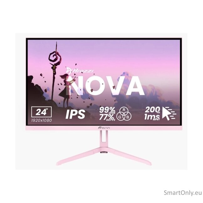 Arozzi | Nova | 24 " | IPS | 16:9 | 200 Hz | 1 ms | 1920 x 1080 pixels | 300 cd/m² | HDMI ports quantity 1 | Pink 8