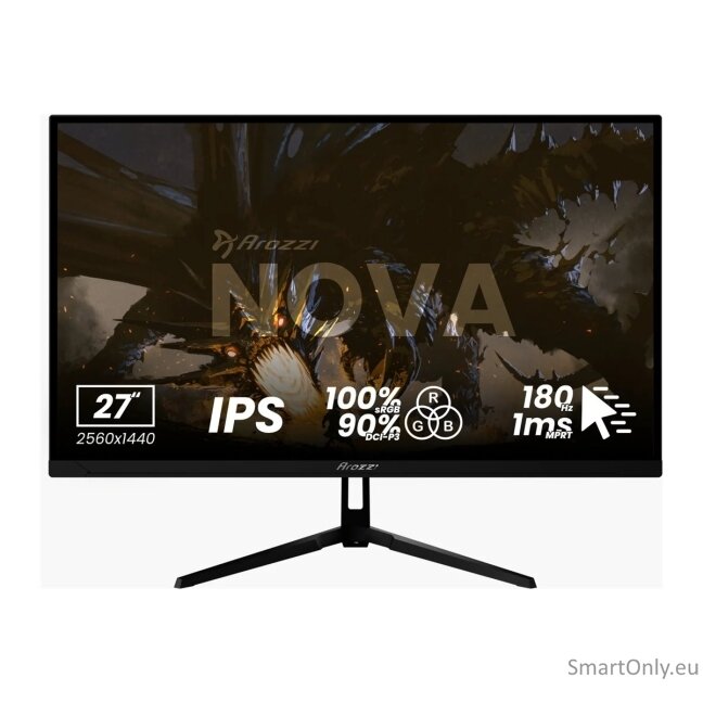 Arozzi | Nova | 27 " | IPS | QHD | 16:9 | 180 Hz | 1 ms | 2560 x 1440 pixels | 350 cd/m² | HDMI ports quantity 1 | Black 17
