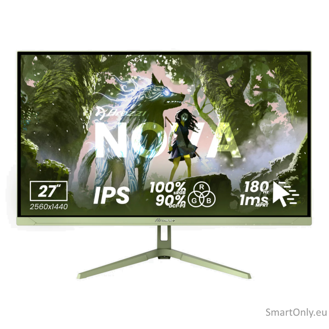 Arozzi | Nova | 27 " | IPS | QHD | 16:9 | 260 Hz | 1 ms | 2560 x 1440 pixels | 350 cd/m² | HDMI ports quantity 2 | Forest Green Arozzi | Nova | 27 " | IPS | QHD | 16:9 | 260 Hz | 1 ms | 2560 x 1440 pixels | 350 cd/m² | HDMI ports quantity 2 | Forest Green