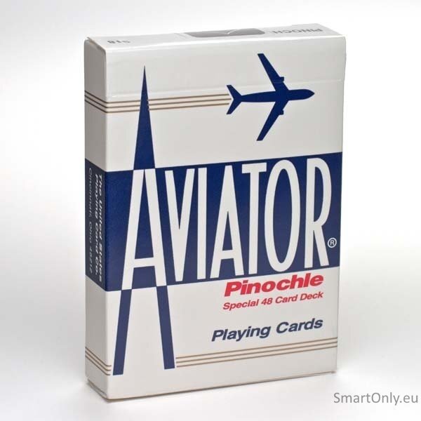Aviator Pinochle Standard pokerio kortos (Mėlynos) 1 Aviator Pinochle Standard pokerio kortos (Mėlynos) 1