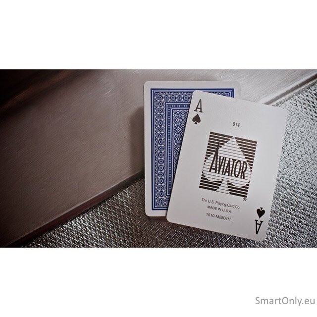 Aviator Pinochle Standard pokerio kortos (Mėlynos) 4 Aviator Pinochle Standard pokerio kortos (Mėlynos) 4