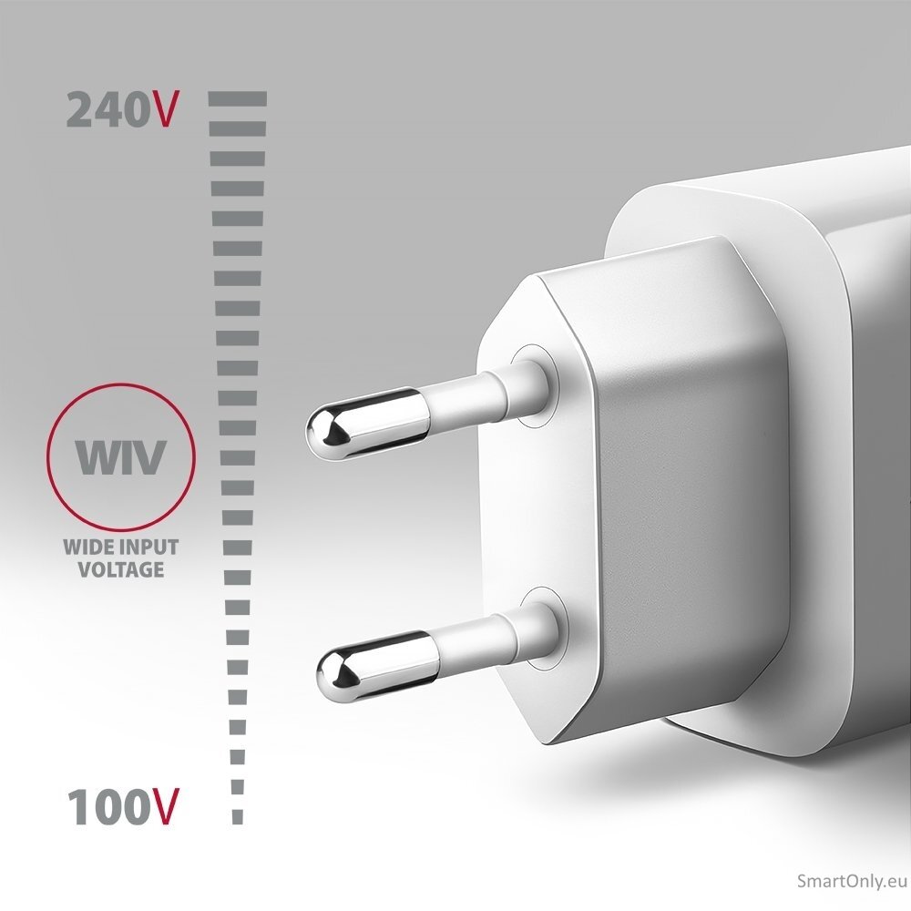 AXAGON ACU-QC18W Wall charger 18W, 1x port USB-A, QC3.0/AFC/Apple, white 2