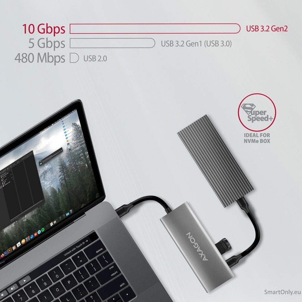 AXAGON Multi-port USB-C 10Gbps hub, 13cm | HMC-5G21 3 AXAGON Multi-port USB-C 10Gbps hub, 13cm | HMC-5G21 3