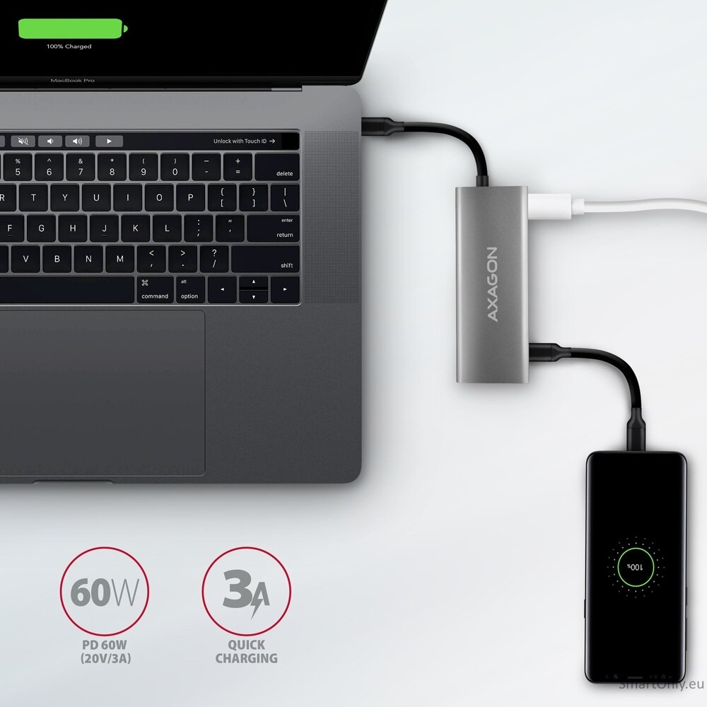AXAGON Multi-port USB-C 10Gbps hub, 13cm | HMC-5G21 6 AXAGON Multi-port USB-C 10Gbps hub, 13cm | HMC-5G21 6