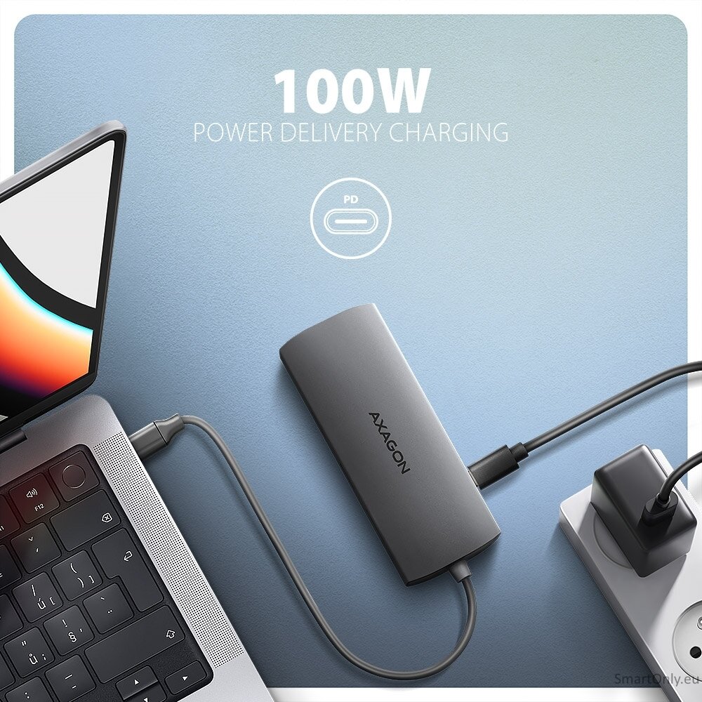 AXAGON Multi port USB-C 5Gbps hub | HMC-8HLSA 4 AXAGON Multi port USB-C 5Gbps hub | HMC-8HLSA 4