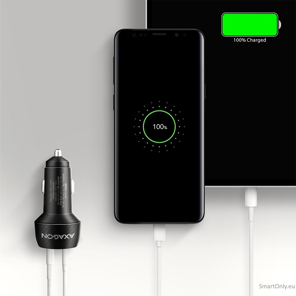 AXAGON PWC-PQ48 Car charger 48W, USB-A + USB-C, PD3.0/PPS/QC4+/SFC, Black 3