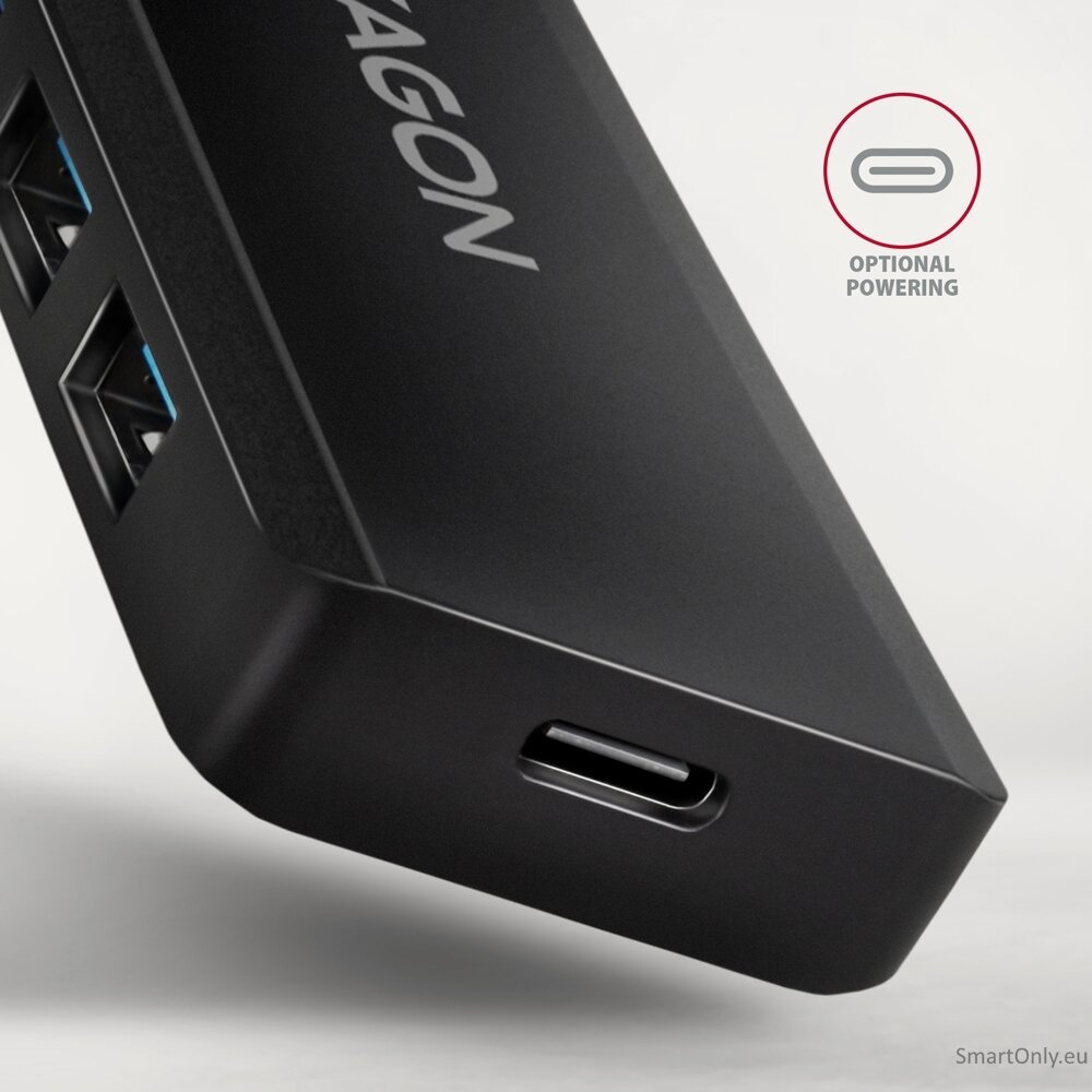 AXAGON Travel four-port USB-A 5Gbps hub | HUE-C1A 3 AXAGON Travel four-port USB-A 5Gbps hub | HUE-C1A 3