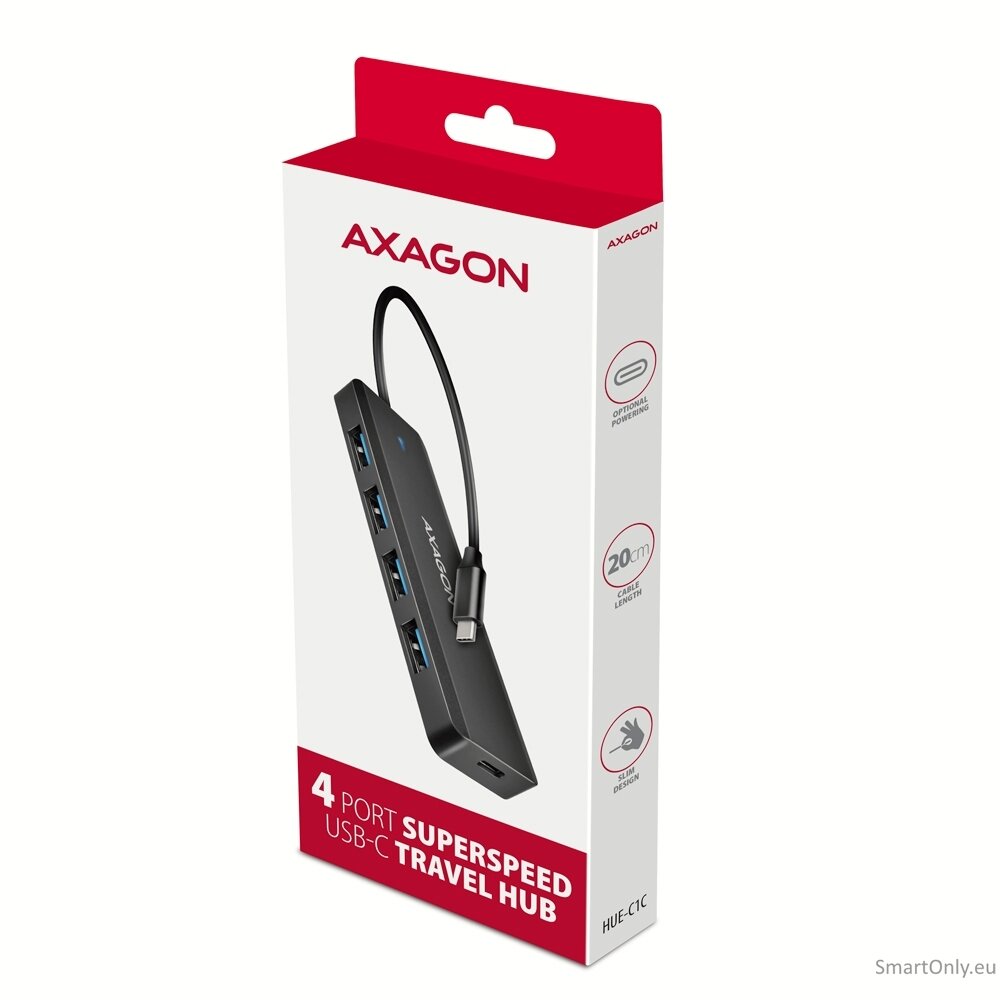 AXAGON Travel four-port USB-C 5Gbps hub | HUE-C1C 6 AXAGON Travel four-port USB-C 5Gbps hub | HUE-C1C 6