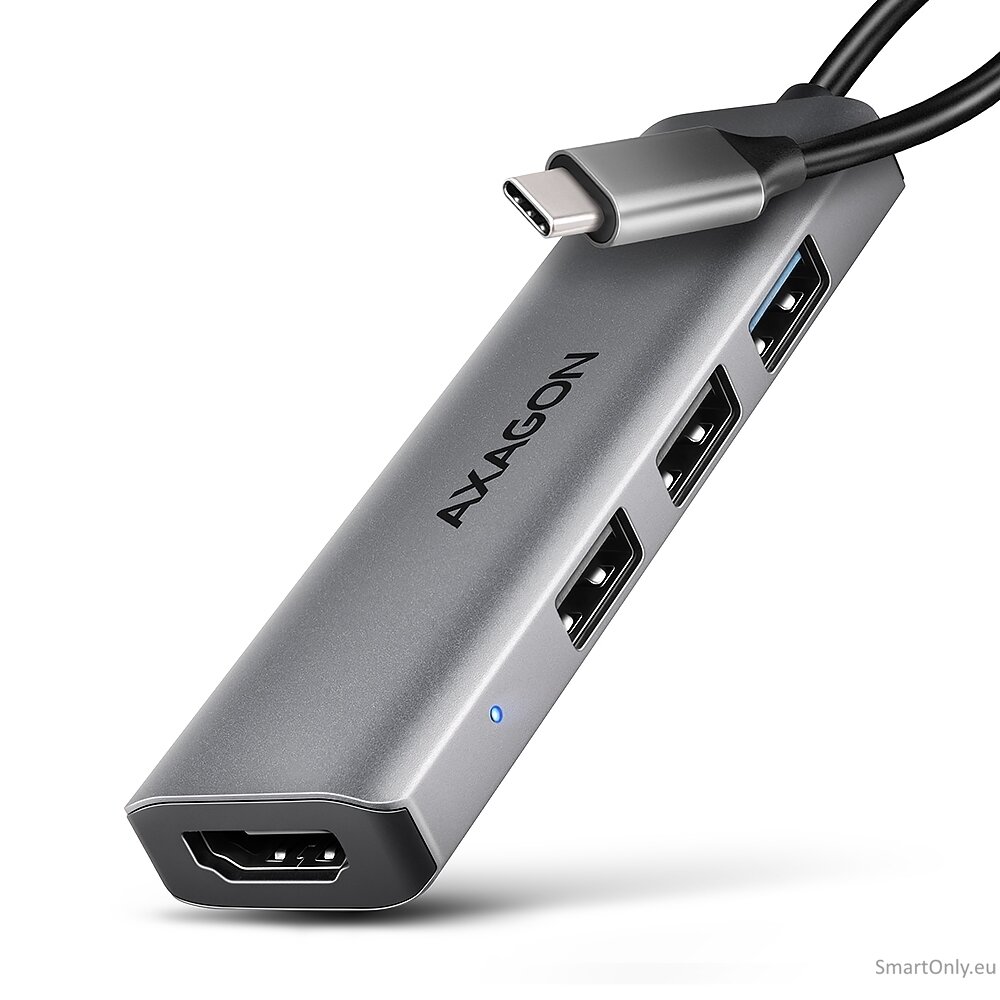 AXAGON USB-C 5Gbps STARTER 4in1 Hub | HMC-H3A
