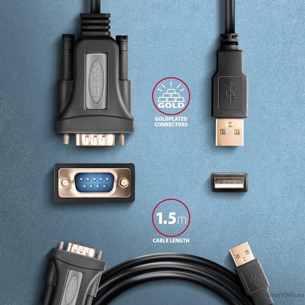 AXAGON USB - Serial Advanced Active Adapter | ADS-1PQN 4 AXAGON USB - Serial Advanced Active Adapter | ADS-1PQN 4