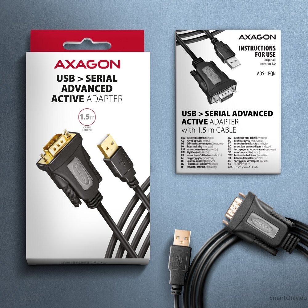 AXAGON USB - Serial Advanced Active Adapter | ADS-1PQN 5
